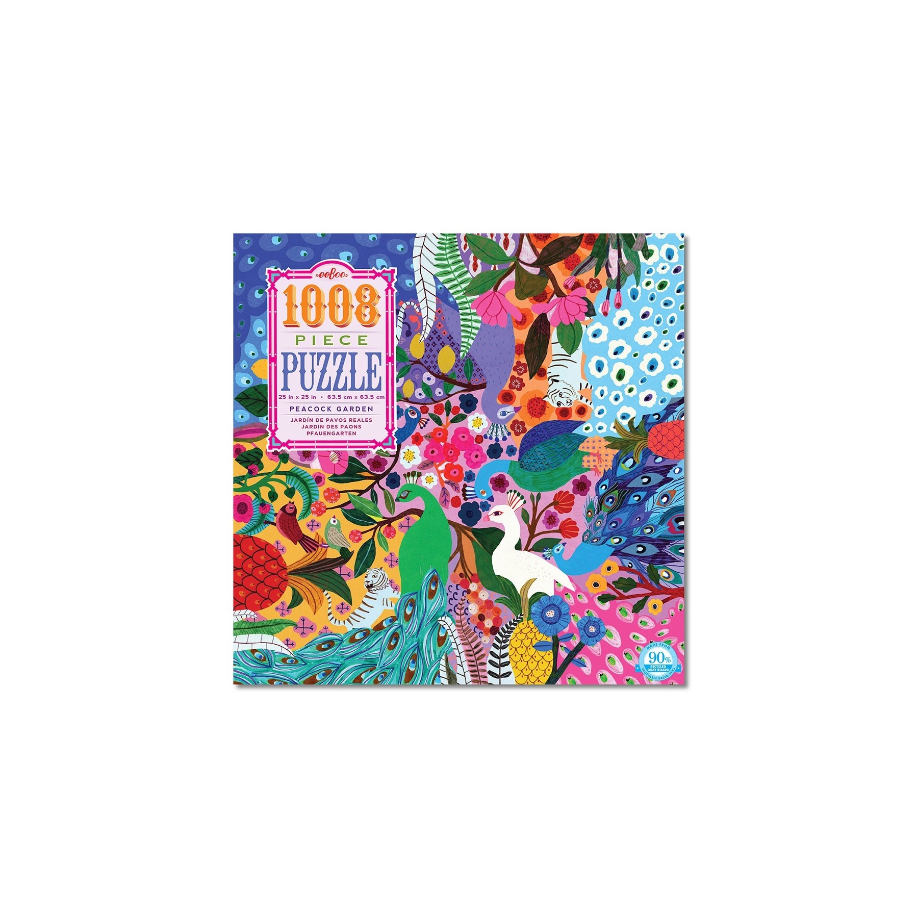 eeBoo - Puzzle - Peacock Garden, 1008 pc (EPZTPCG)