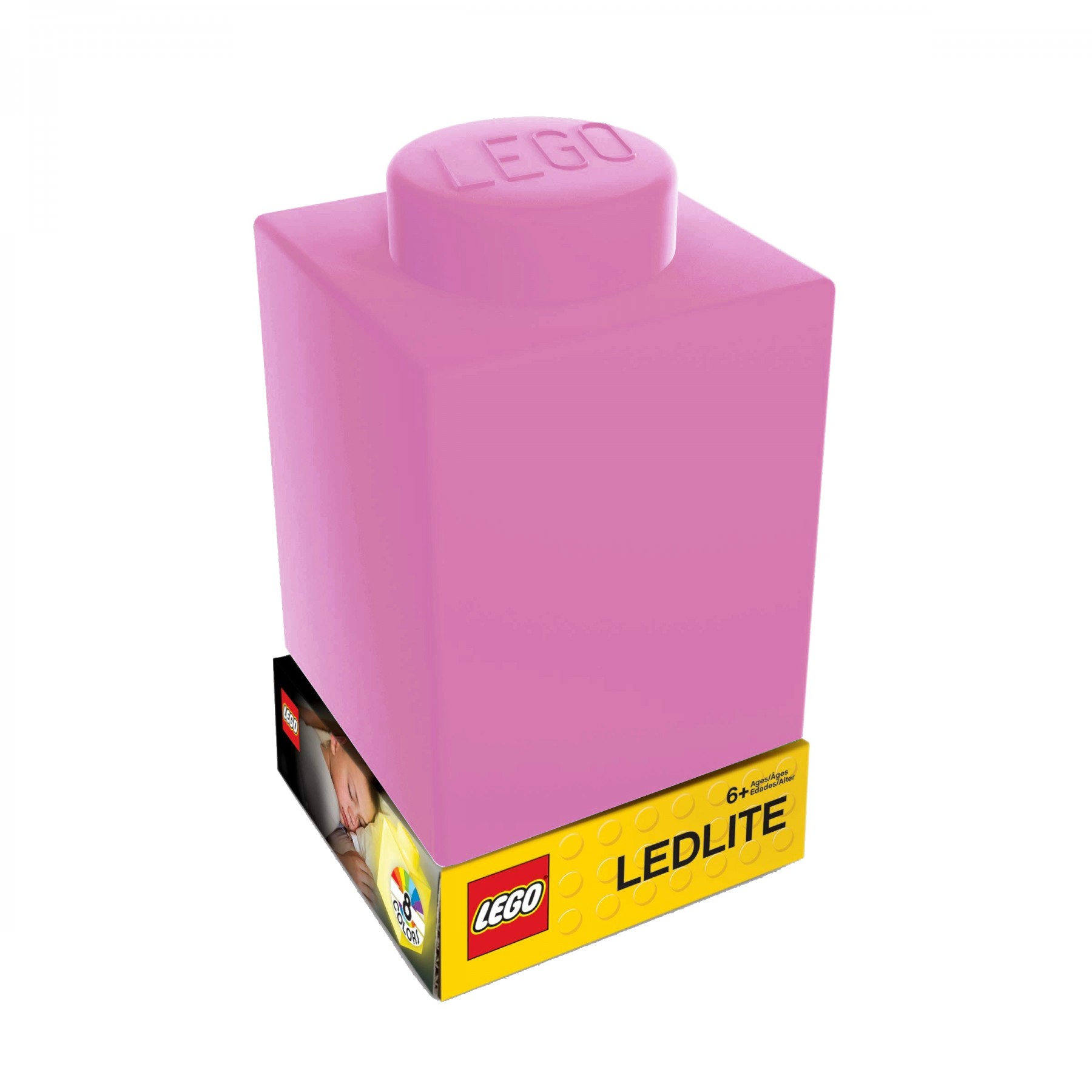 LEGO - Silicone Brick - Night Light w/LED - Pink