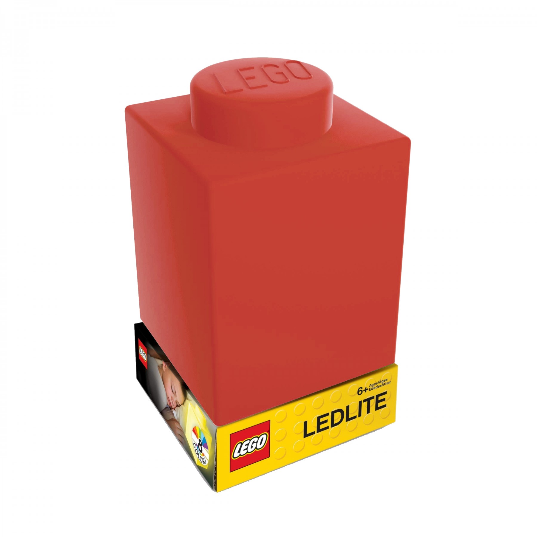 LEGO - Silicone Brick - Night Light w/LED - Red