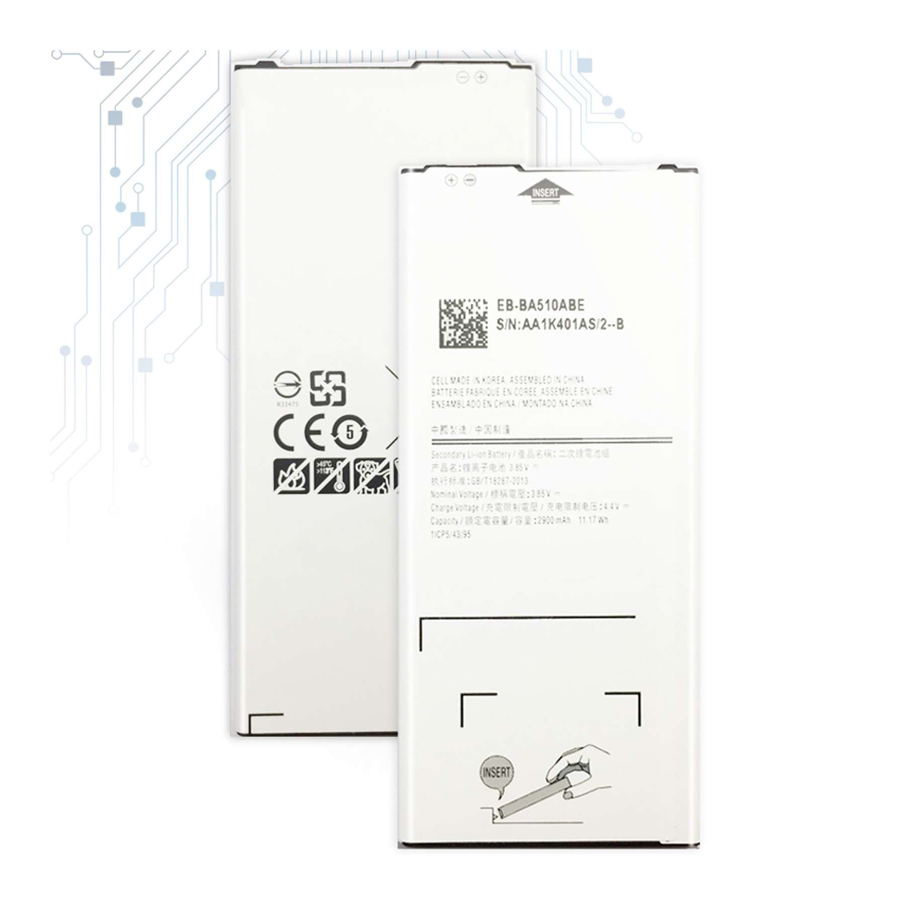 Bateria Interna Para Samsung Galaxy A5 2016 A510F - Mpn Original Eb-Ba510Abe