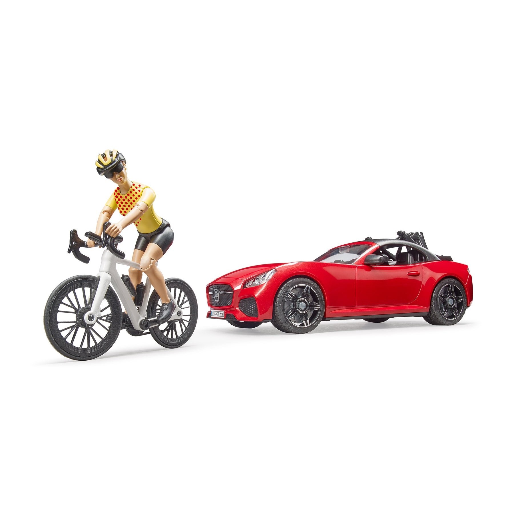 Bruder - Roadster w/ 1 Road Bike and Female Cyclist (3485)