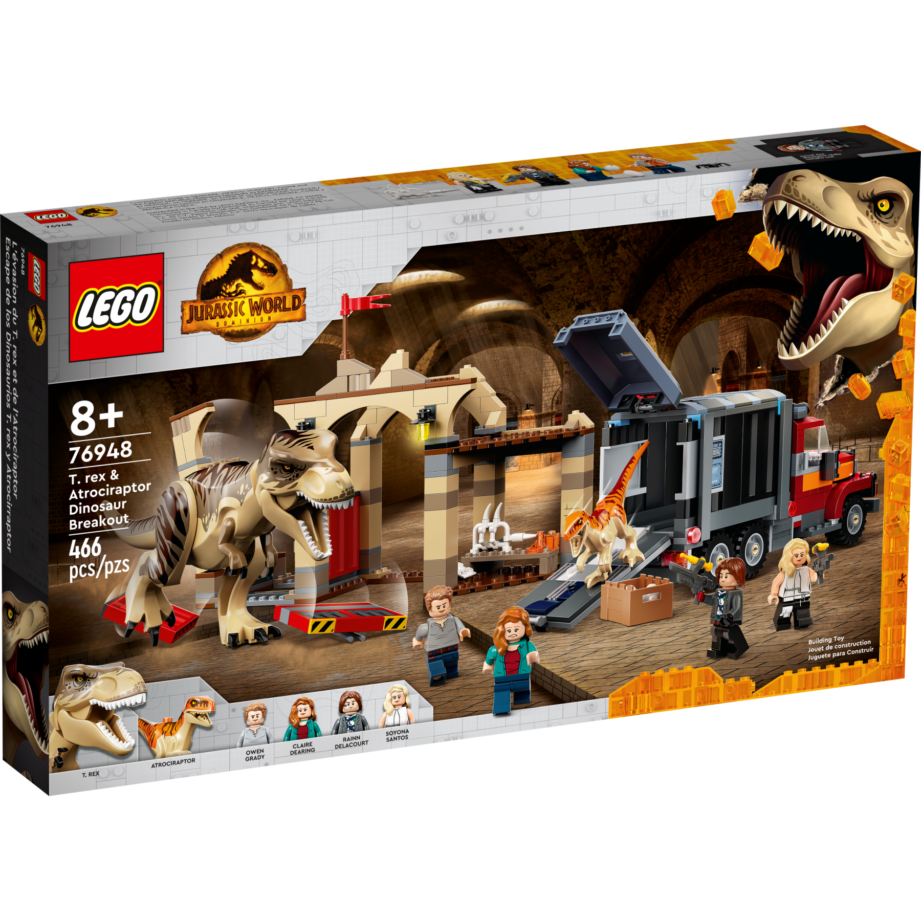 LEGO Jurassic World - T. rex and atrociraptor dinosaur breakout (76948)