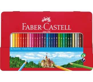 Faber-Castell - Color pencils hexagonal tin 36 pcs (115886)