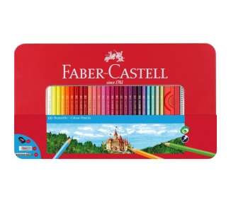 Faber-Castell - Hexagonal Colour pencils tin of 60 (115894)