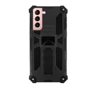 Funda Aluminio Antigolpe Samsung Galaxy S21 FE con Imán y Soporte de Pestaña