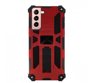 Funda Aluminio Antigolpe Samsung Galaxy S21 FE con Imán y Soporte de Pestaña