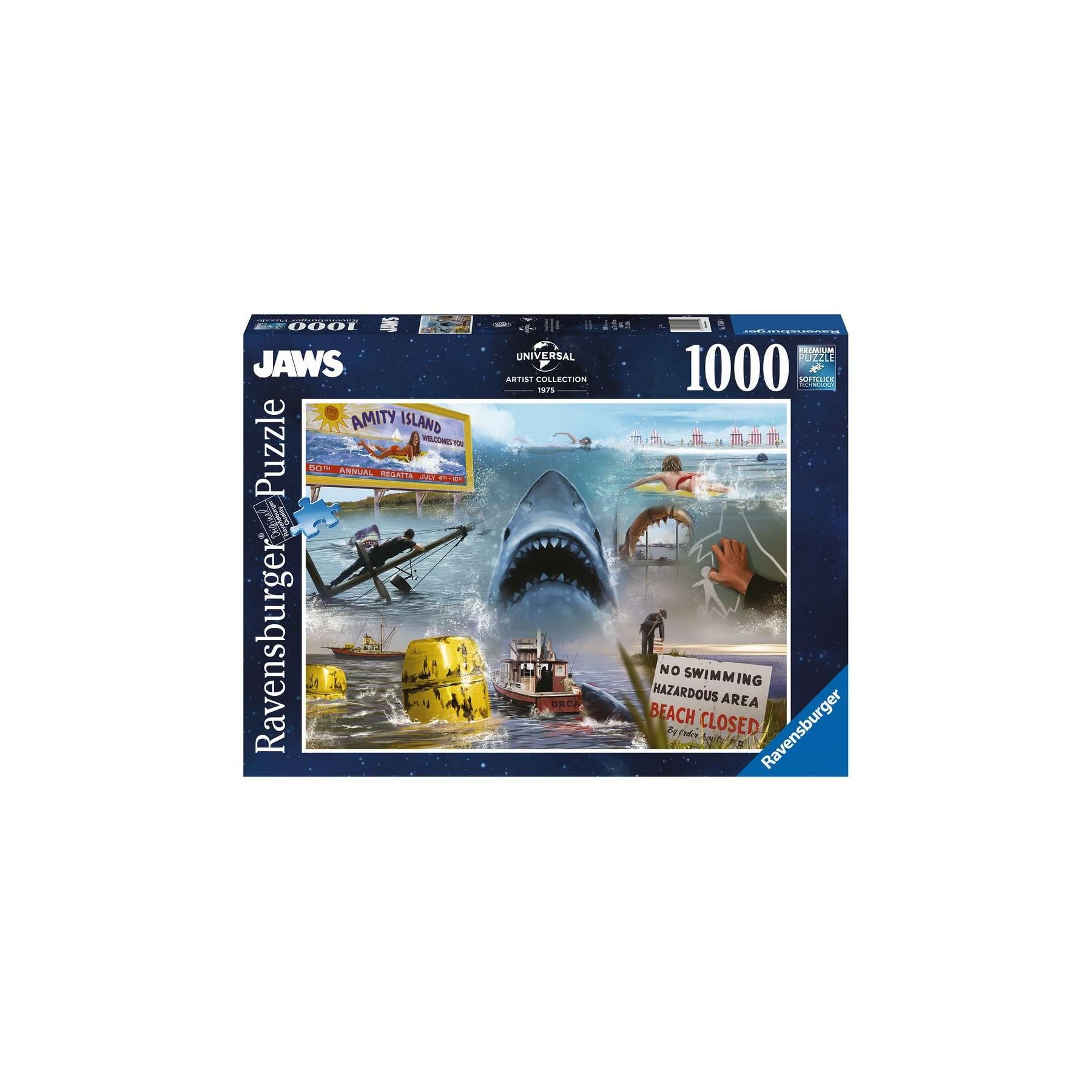 Rompecabezas Ravensburger - Universal Studios Jaws 1000 Piezas - (10217450)_x000D_