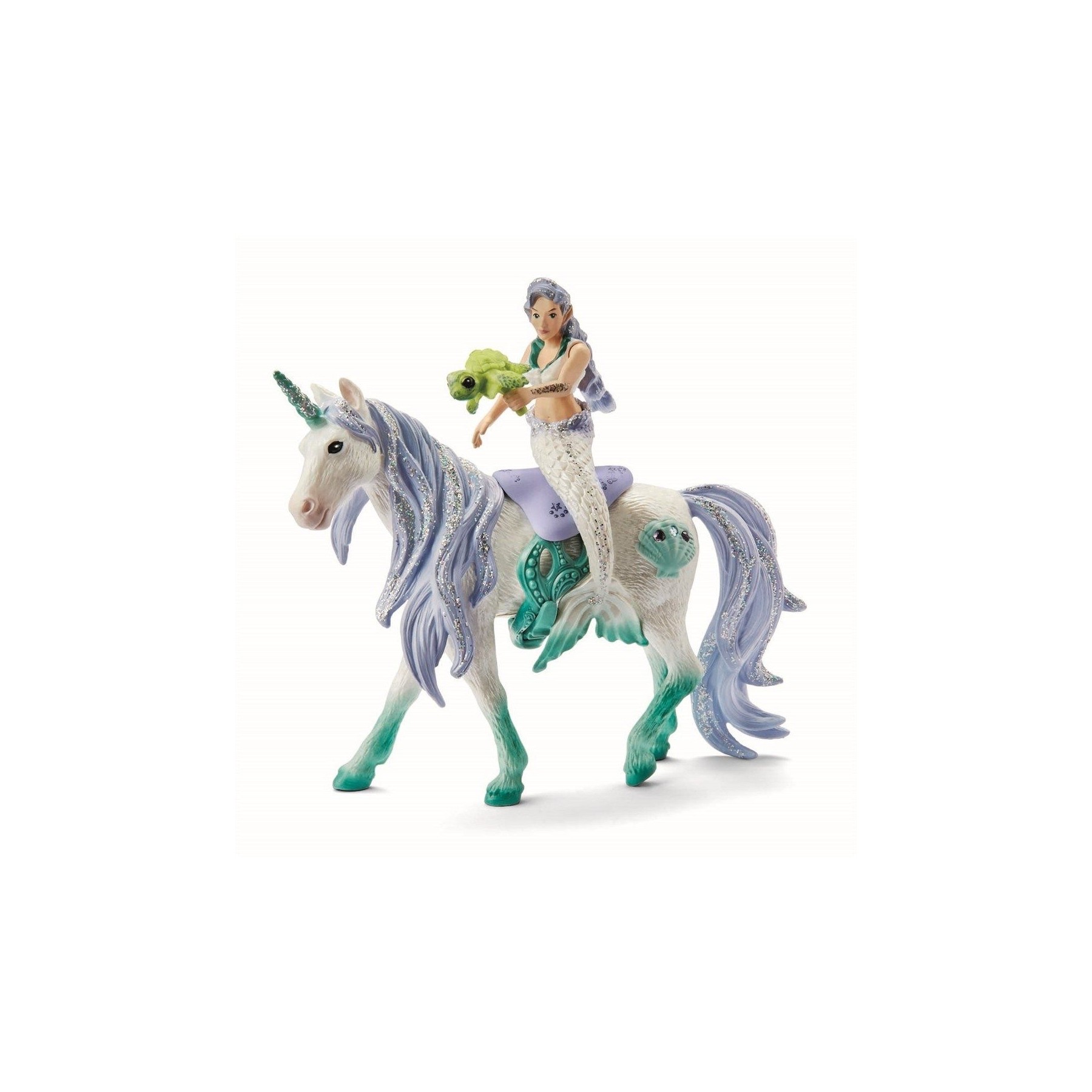 Schleich - Bayala - Mermaid riding on sea unicorn (42509)