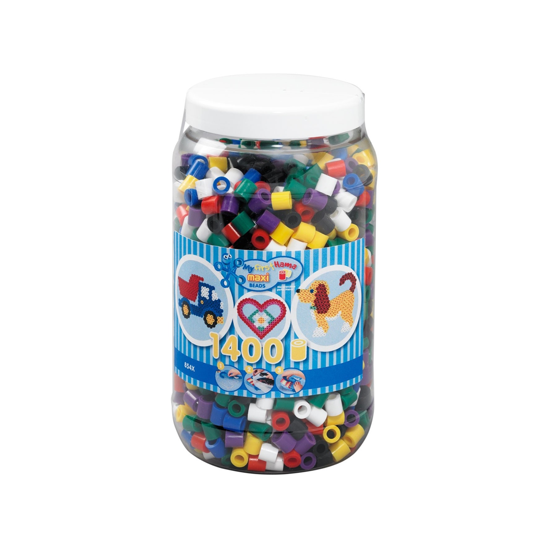 HAMA - Maxi Beads - Beads in bucket - 1400pcs (8540)