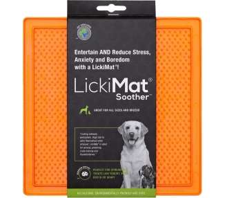 LICKI MAT - Dog Bowl Soother Orange 20X20Cm - (645.5340)