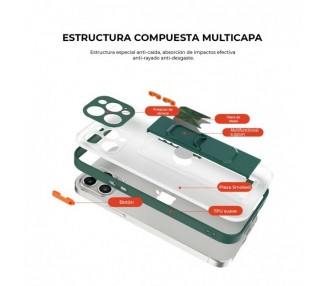 Funda Kickstand Antigolpe iPhone 12 6.1" con Imán y Soporte de Pestaña