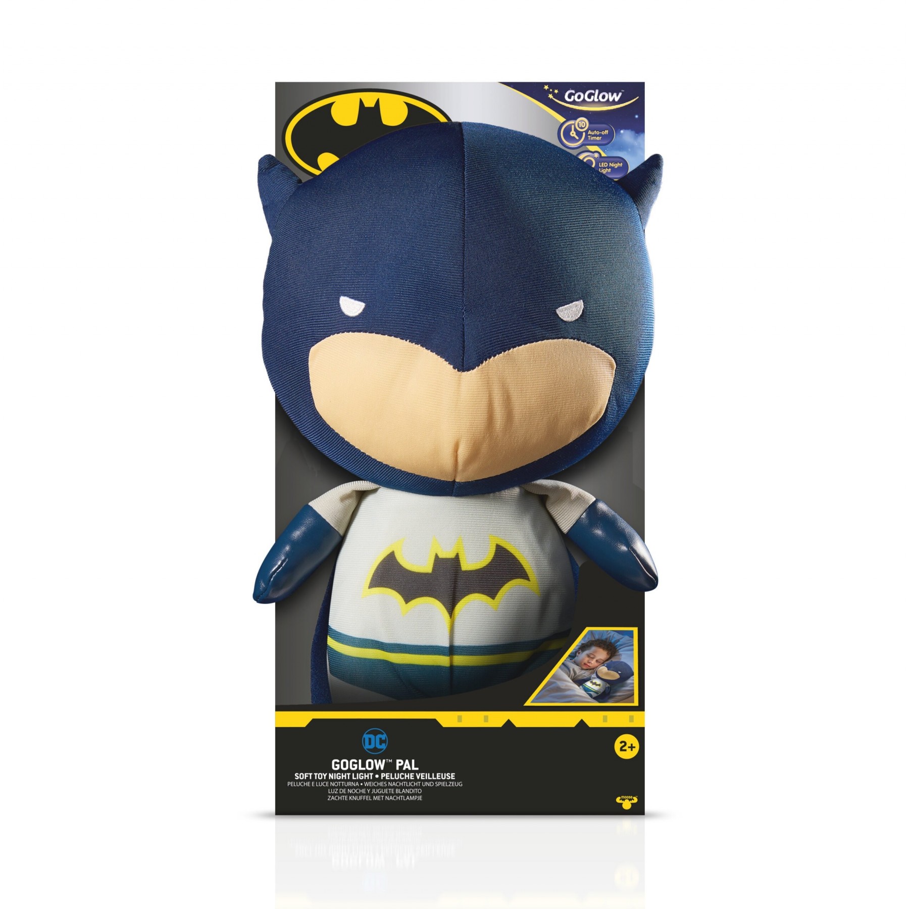 Batman - Kids Light Up Bedtime Pal – Soft Toy Night Light by GoGlow - (10044)