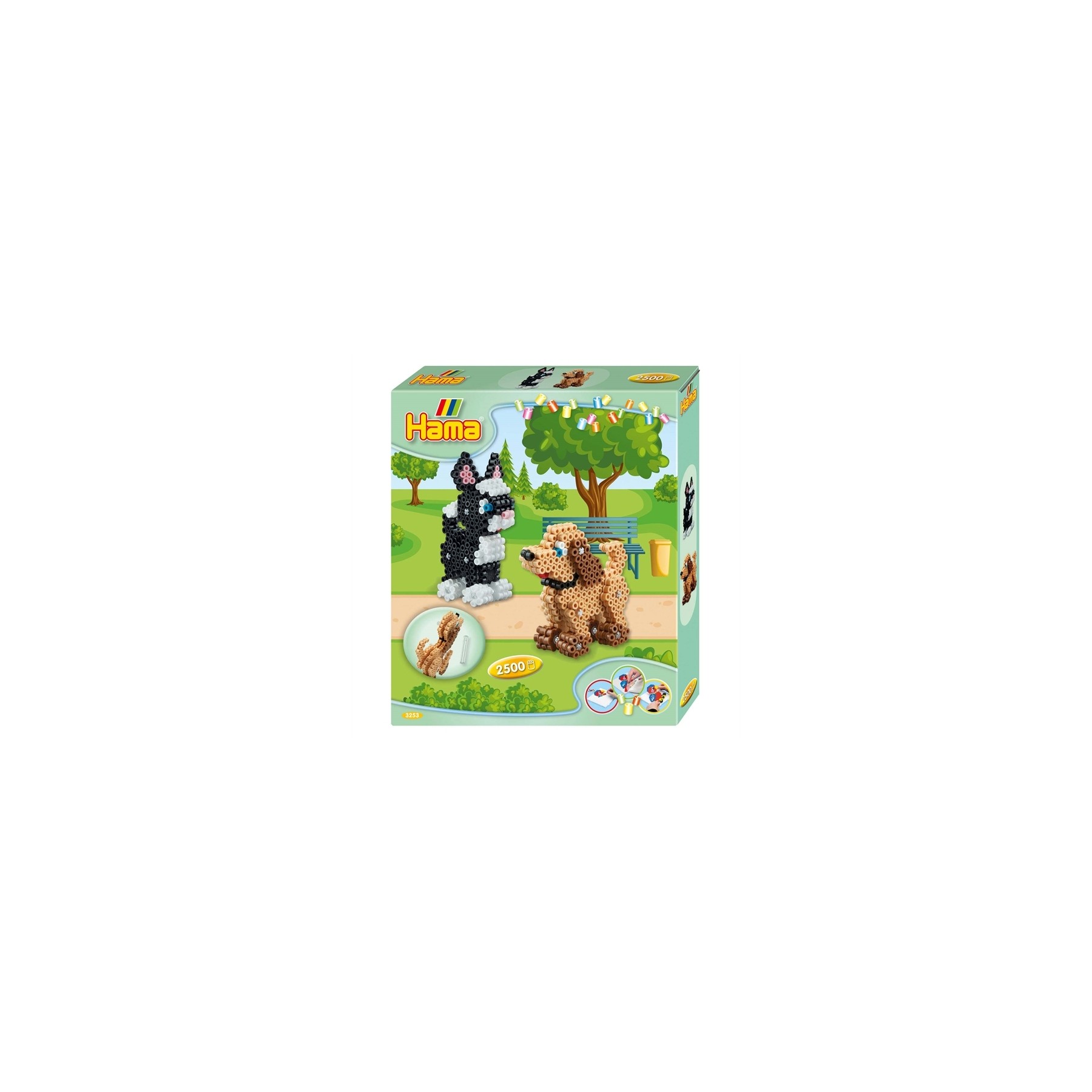 HAMA - Midi Beads - 3D Giftbox - Dog & Cat (383253)
