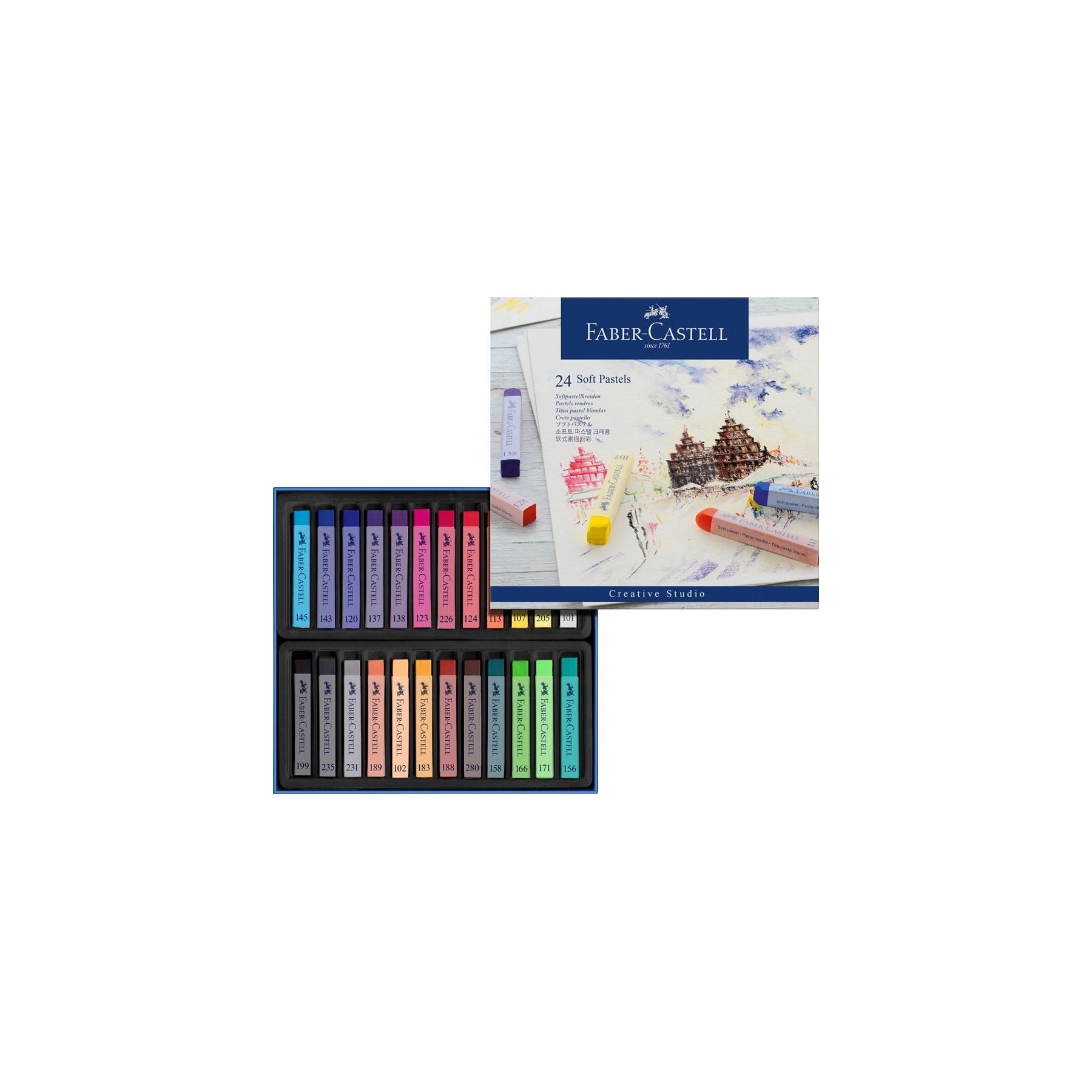 Faber-Castell - Soft pastels cardboard box of 24 (128324)