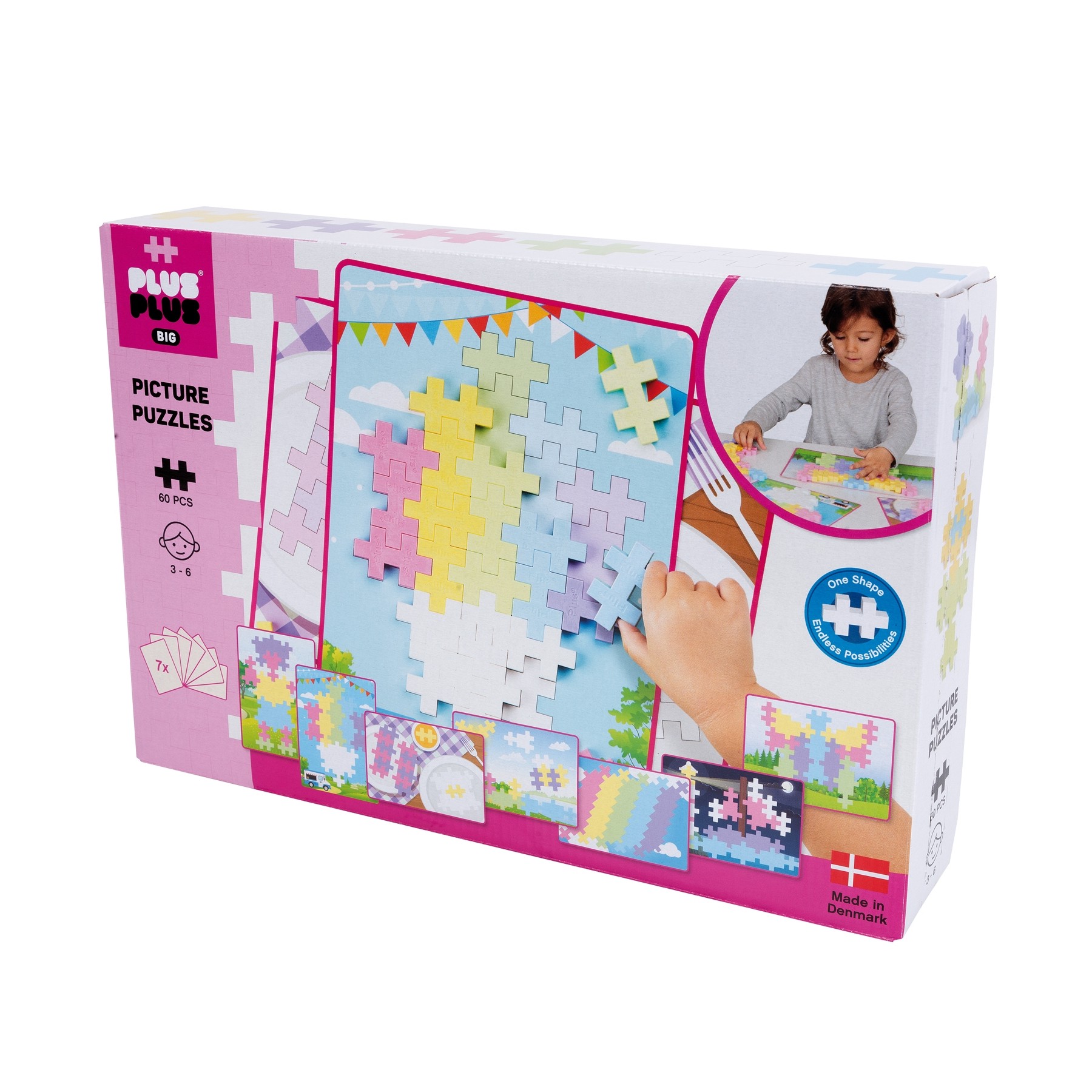 Plus Plus - BIG Pastel - Picture Puzzel - 60 pcs (3281)