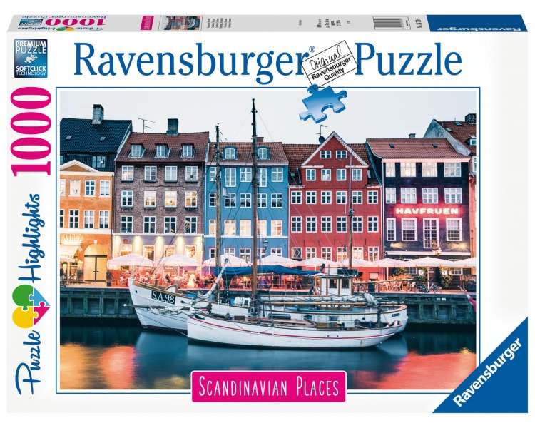Ravensburger - Puzzle 1000 - Nyhavn, Copenhagen Denmark (10216739)