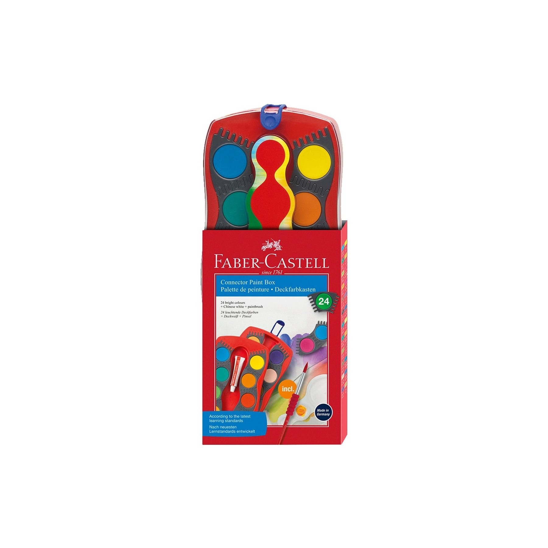 Faber-Castell - Connector paint box 24 colours red