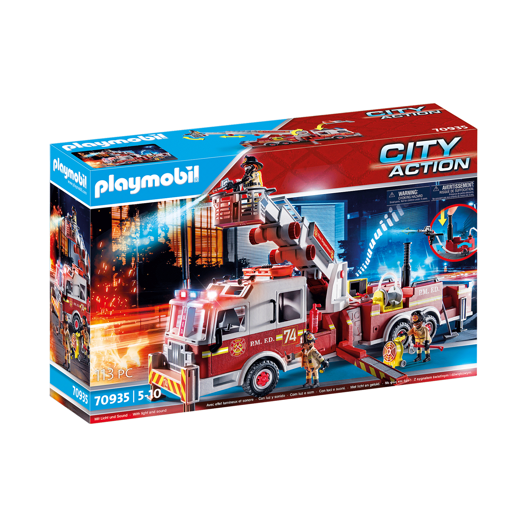 Playmobil - US Fire Engine with Tower Ladder (70935)