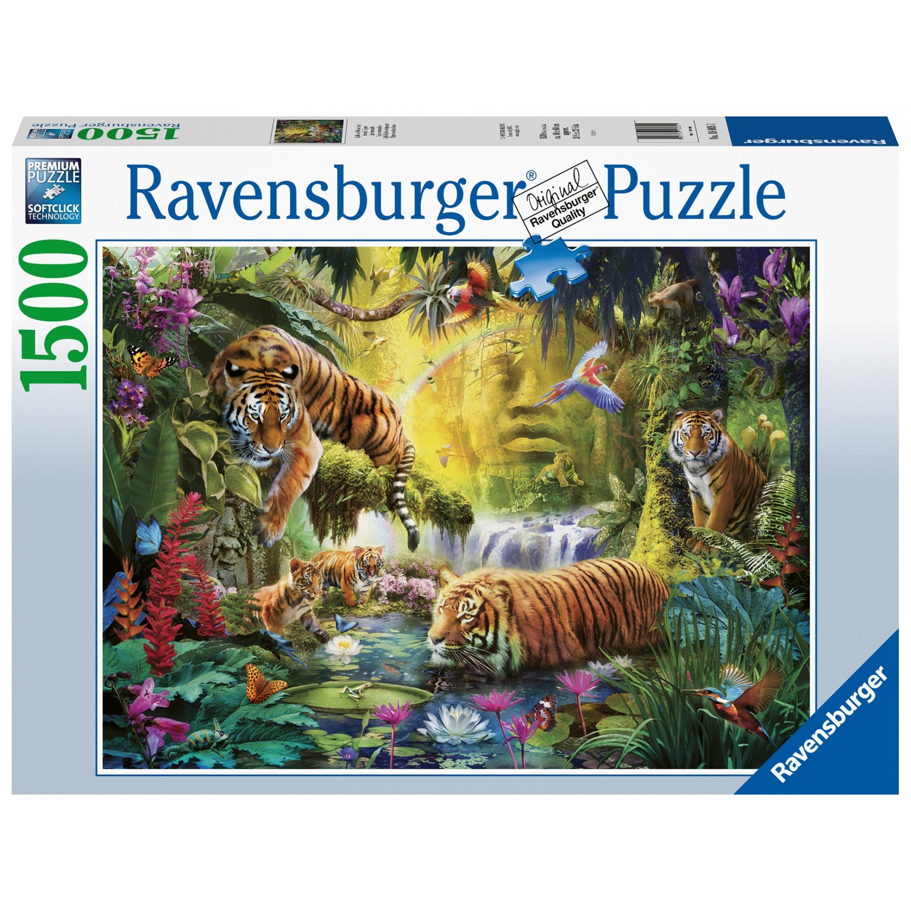 Rompecabezas Ravensburger - 1500 Piezas - Tranquilos Tigres (10216005)