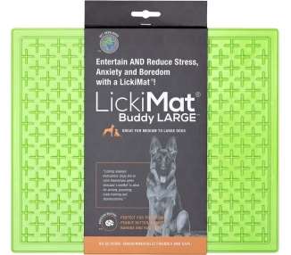 LICKI MAT - Dog Bowl Buddy Large Green 28X28Cm - (645.5356)