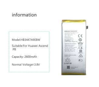 Battery For Huawei P8 , Part Number: HB3447A9EBW