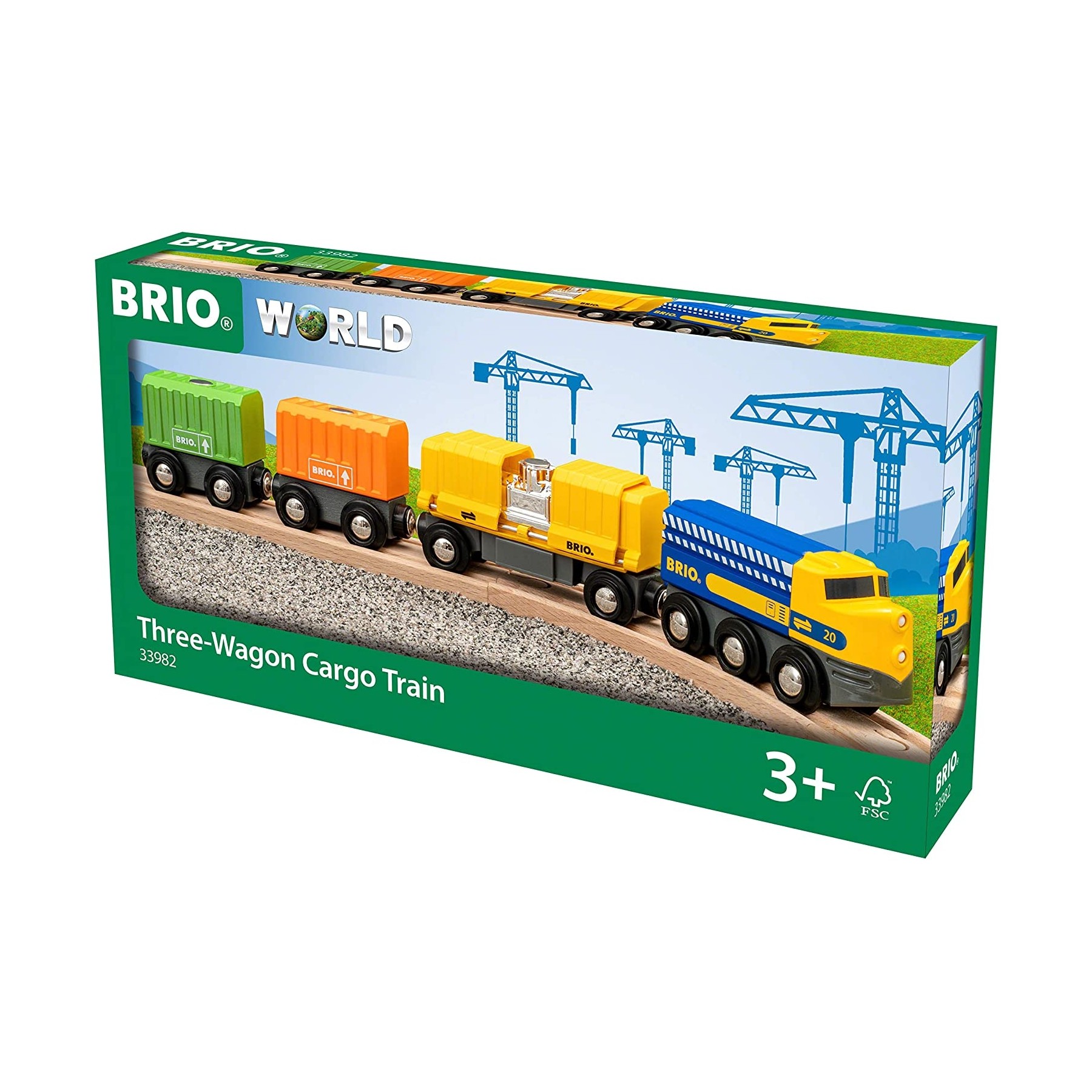 ​BRIO - Three-Wagon Cargo Train​ (33982)
