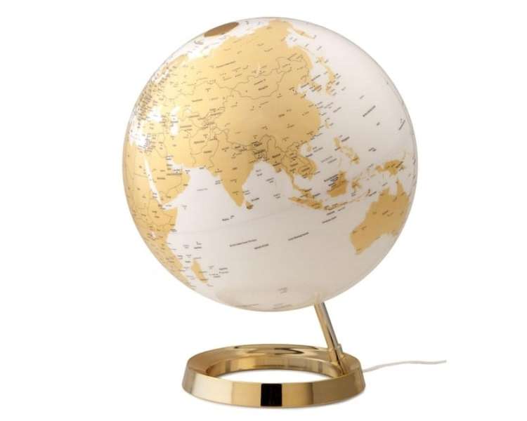 Globe Metal Bright Gold 30cm GB Illuminated
