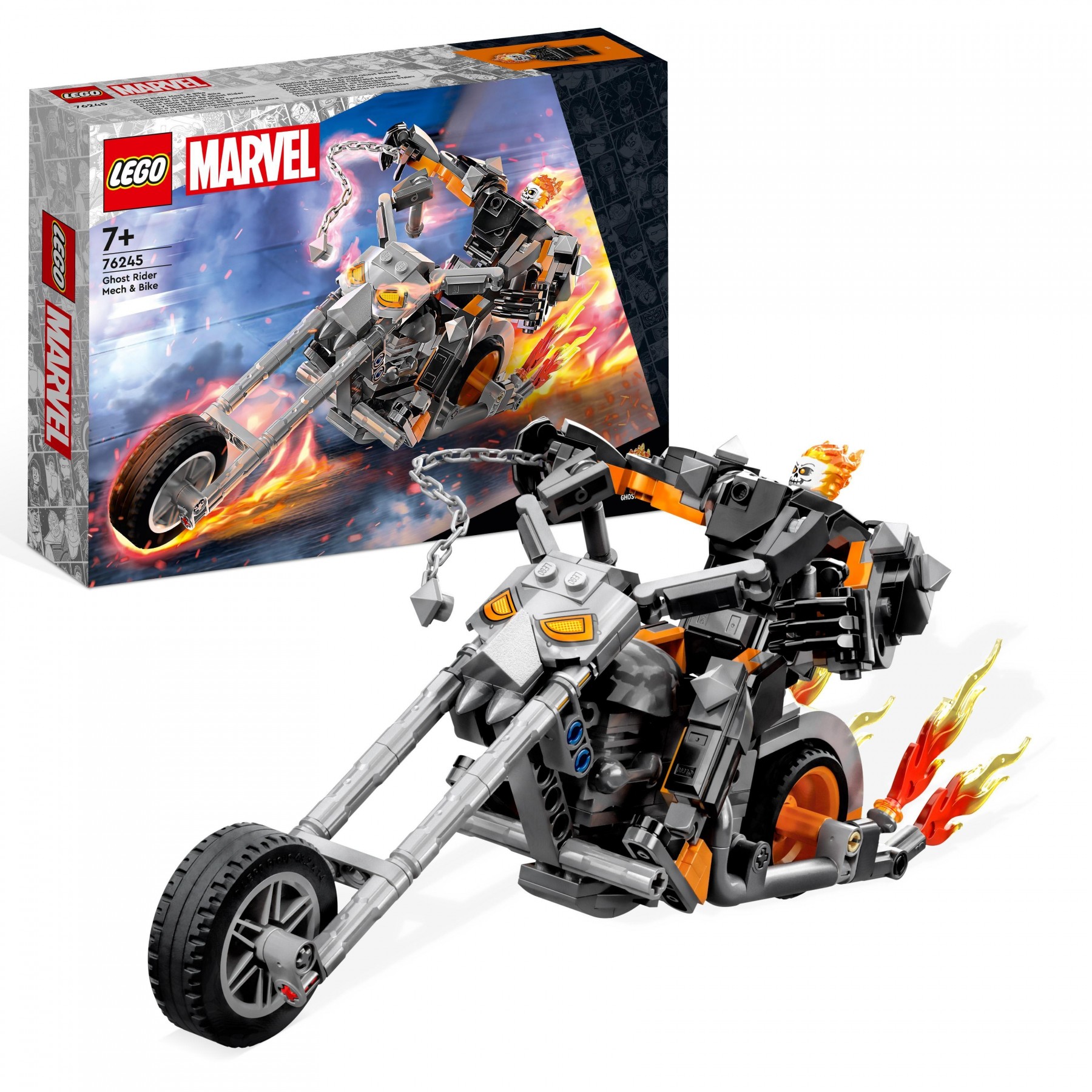 LEGO Super Heroes, El Battlerobot y la Moto de Ghost Rider (76245)