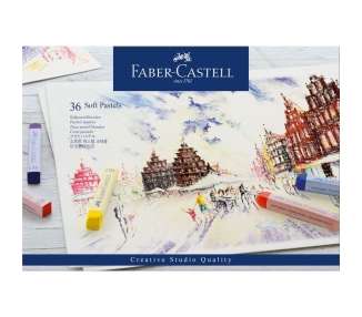 Faber-Castell, Caja De Cartón De 36 Pasteles Suaves (128336)
