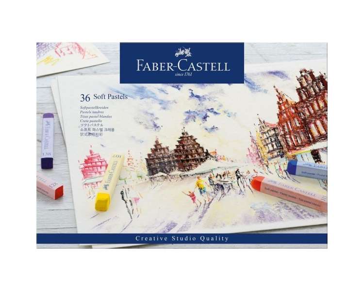 Faber-Castell, Caja De Cartón De 36 Pasteles Suaves (128336)