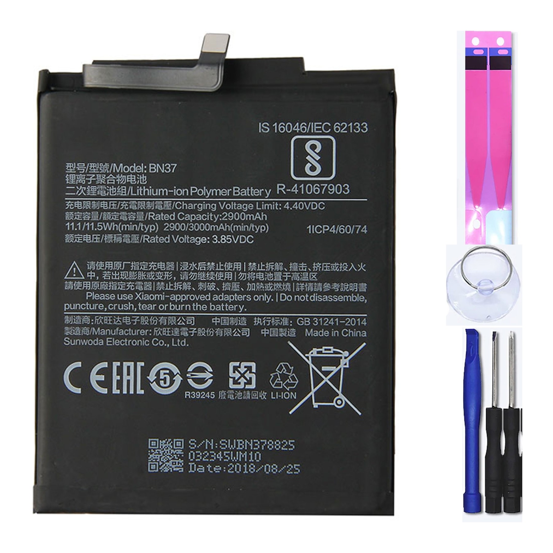 Batería Para Xiaomi Redmi 6, Redmi 6A, MPN Original: Bn37