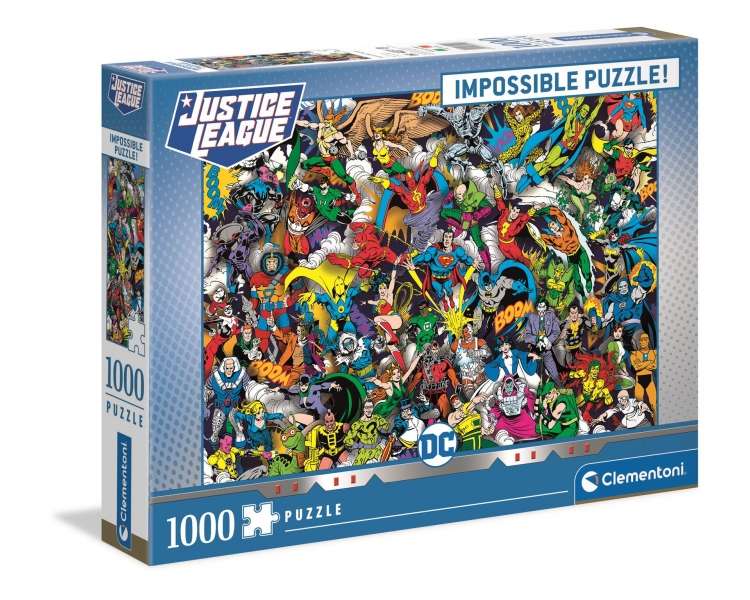 Clementoni - Impossible Puzzle 1000 pcs - DC Justice League (39599)
