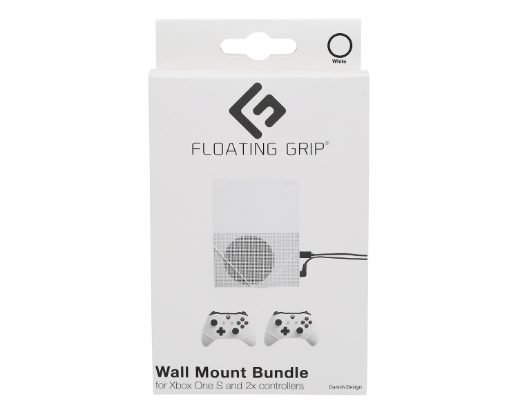 Floating Grips Xbox One S and Controller Wall Mounts - Bundle (White)