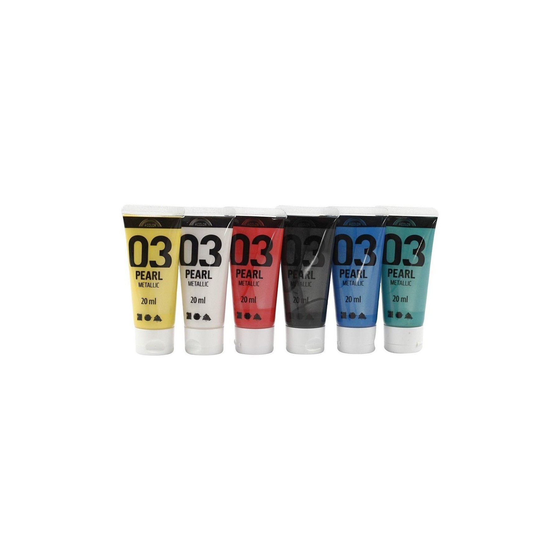 A-Color - Acrylic Paint - Metallic - 6 x 20 ml (32203)