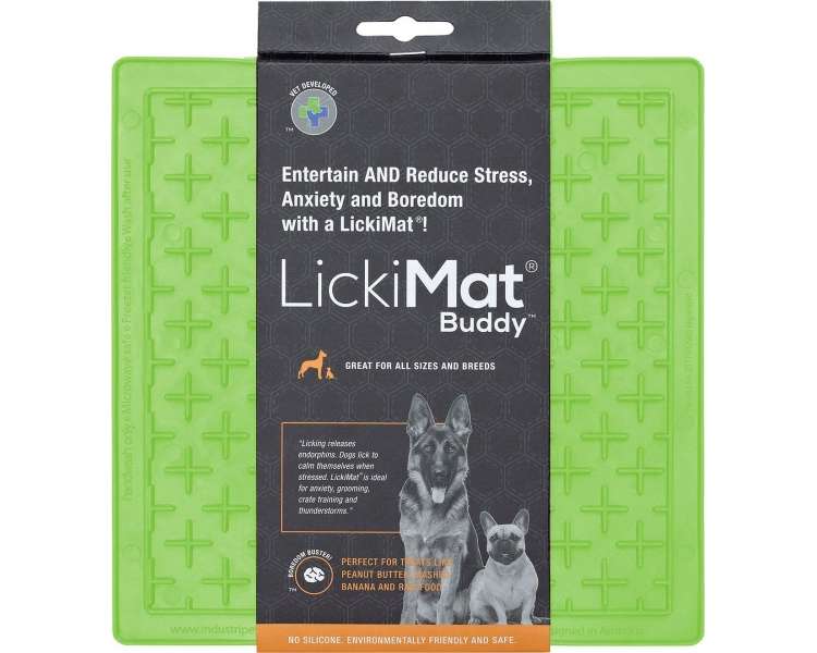 LICKI MAT - Dog Bowl Buddy Green 20X20Cm - (645.5352)