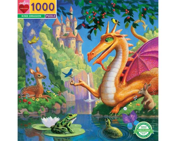 eeBoo - Puzzle 1000 pcs - Kind Dragon (EPZTKND)