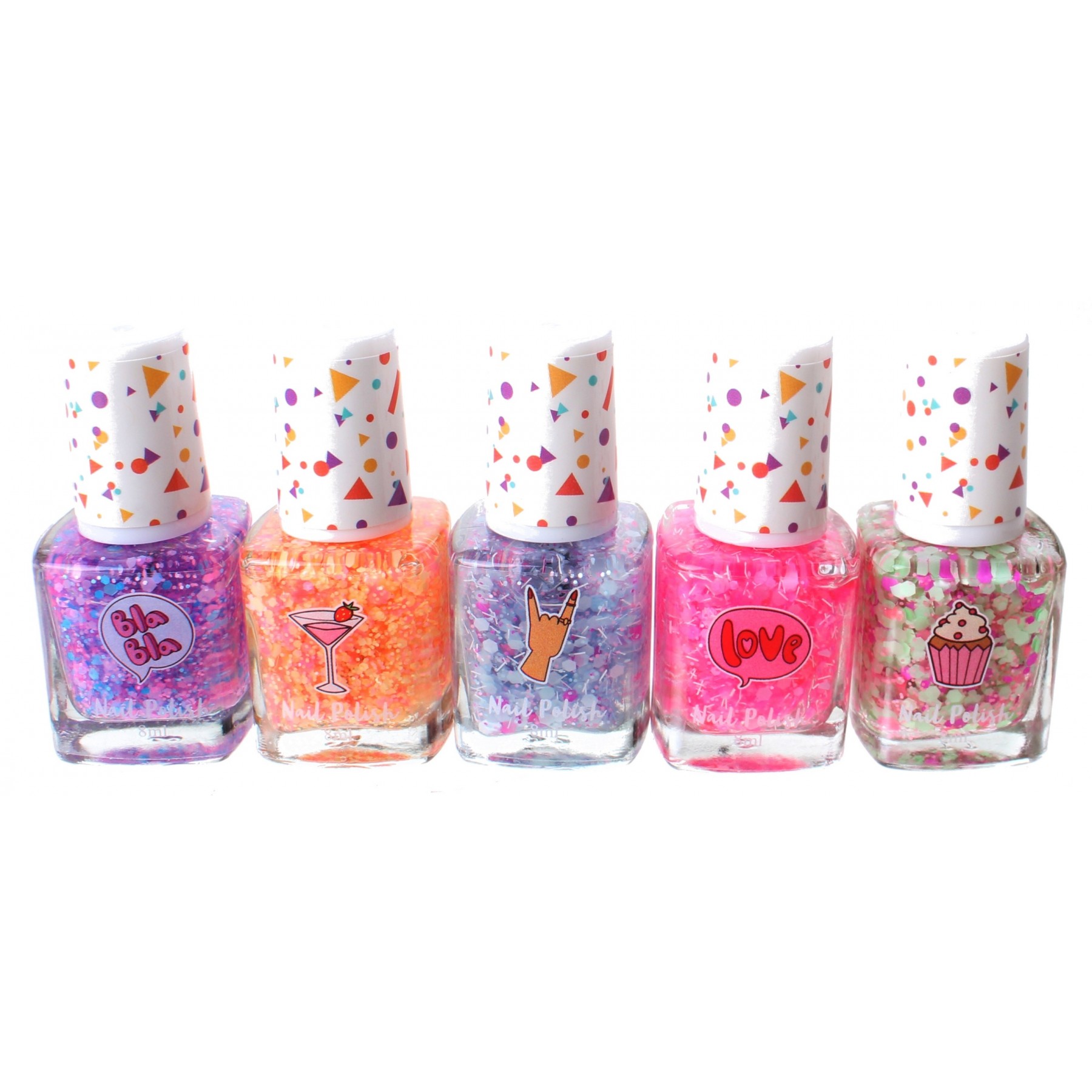 ¡Crealo! Esmalte De Uñas Confetti, Paquete De 5 (84147)