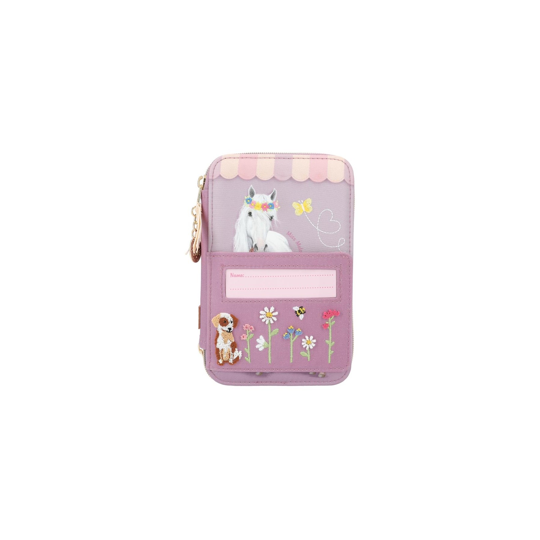 Miss Melody - Triple Pencil Case - Farm House (412357)