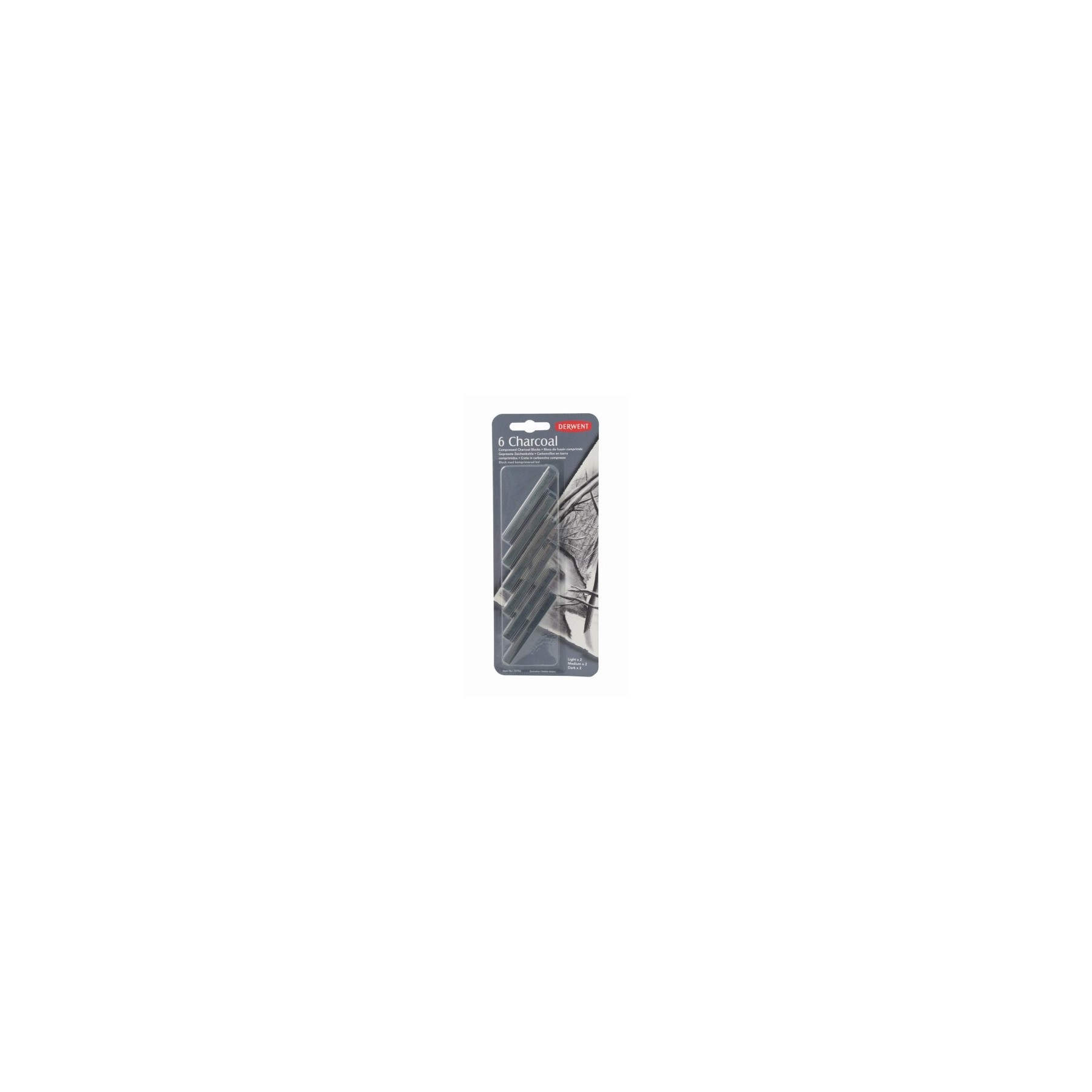 Derwent - Compressed Charcoal Sticks Pack of 6 pcs. (601071)