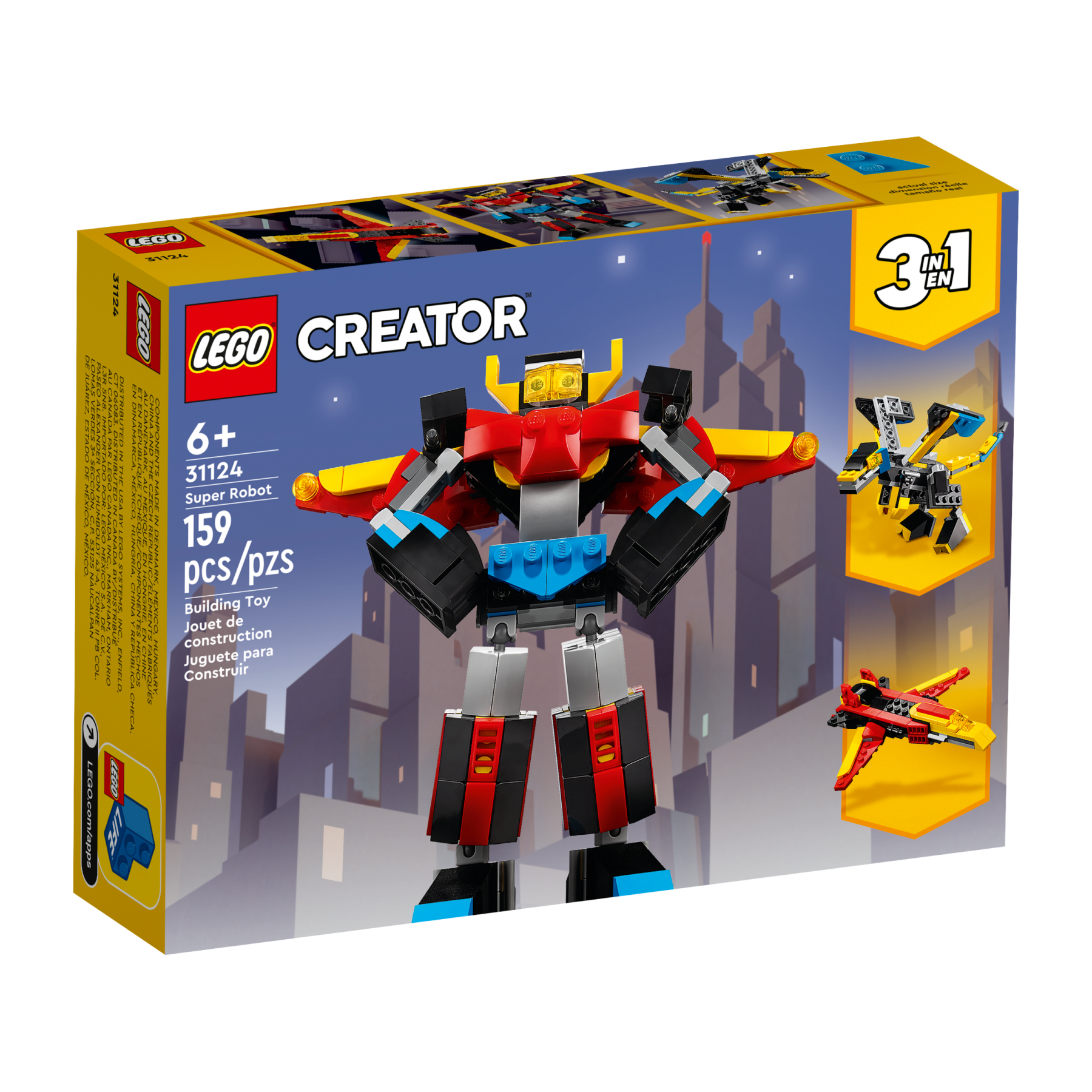 LEGO Creator, Super Robot (31124)_x000D_
LEGO Creador, Súper Robot (31124)