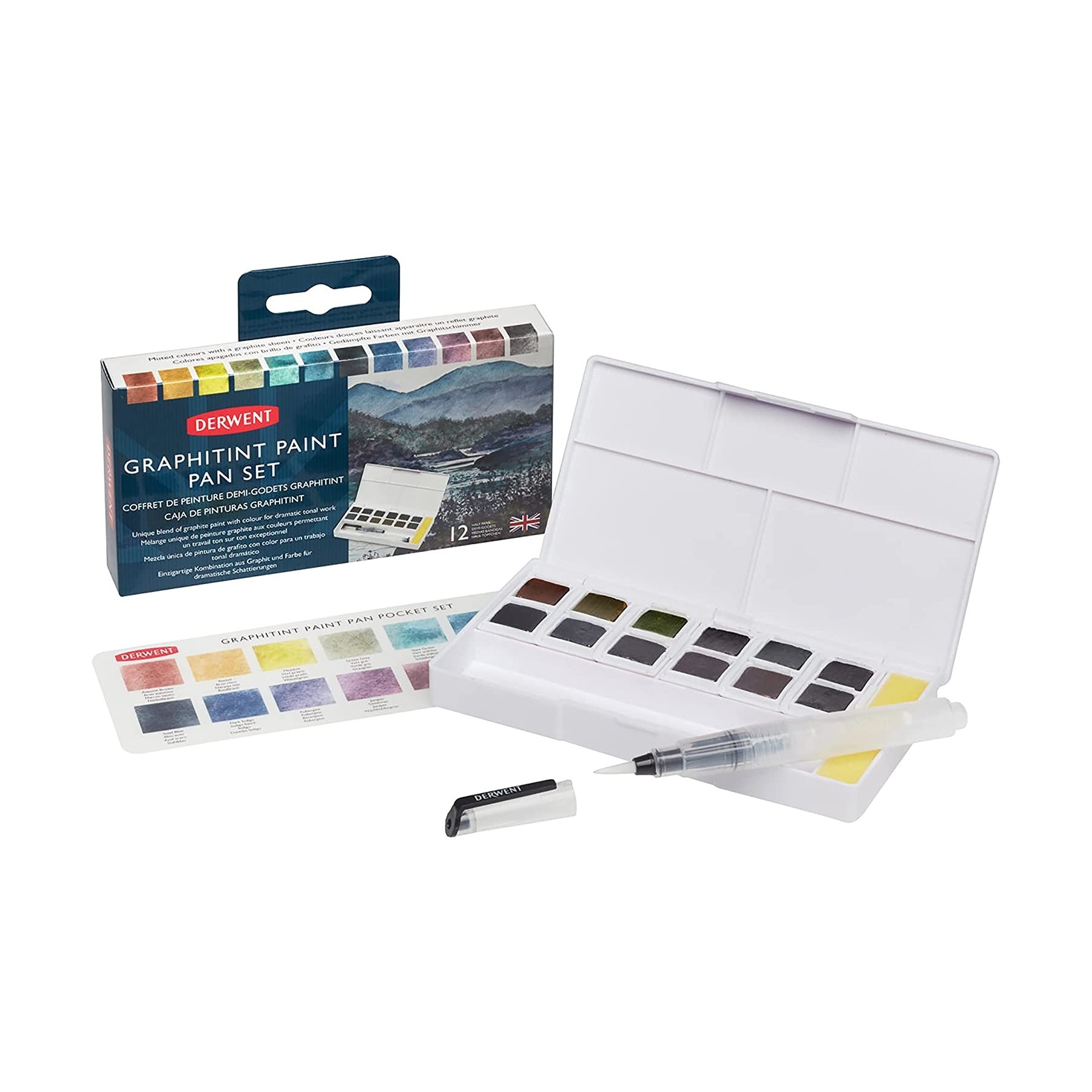 Derwent - Graphitint 12 pan set