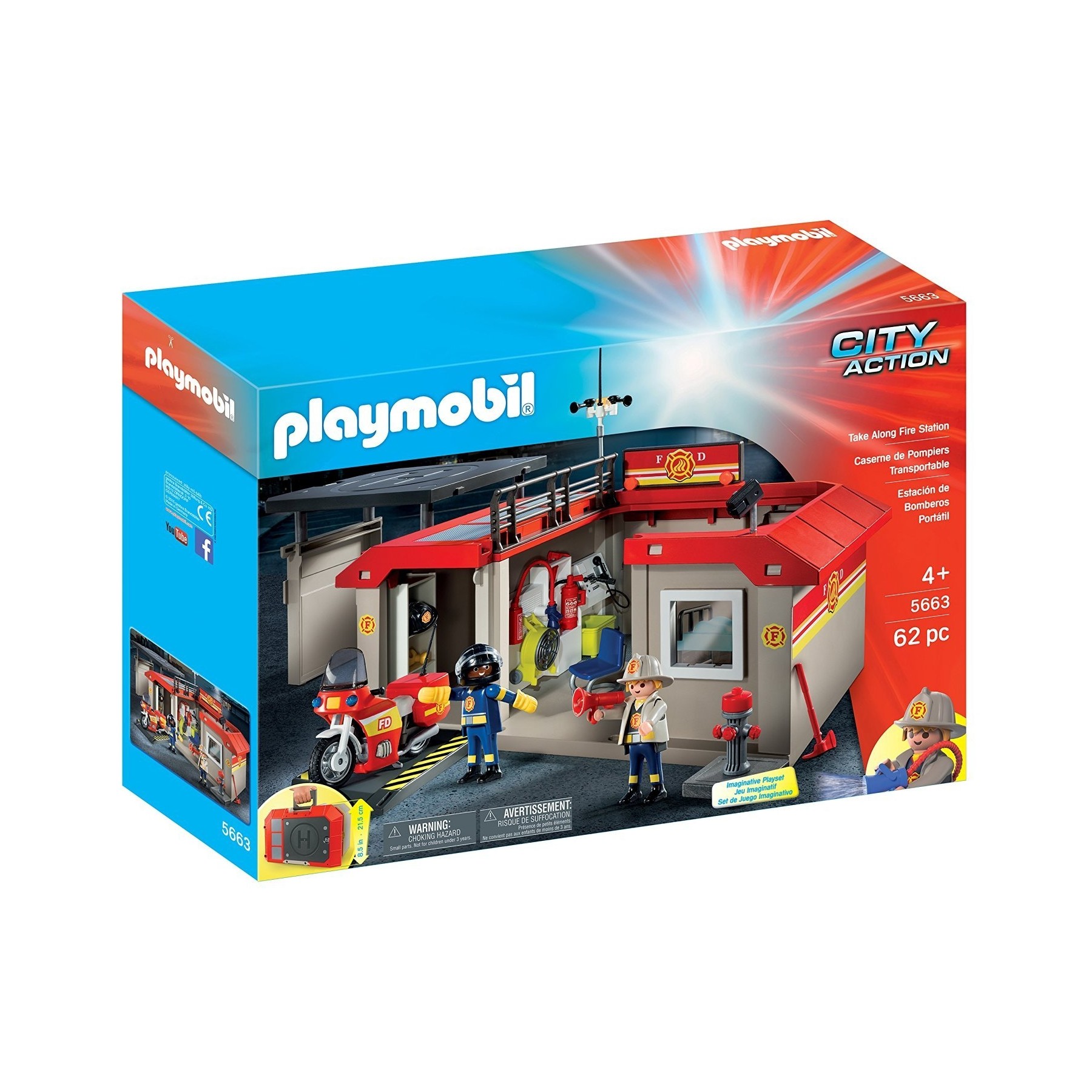 Playmobil - Take Along Fire Station Playset (5663 )