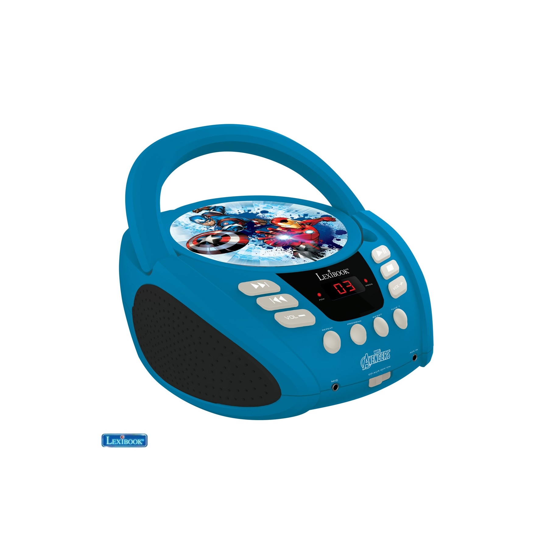 Lexibook - The Avengers Portable CD player with Mic Jack (RCD108AV)