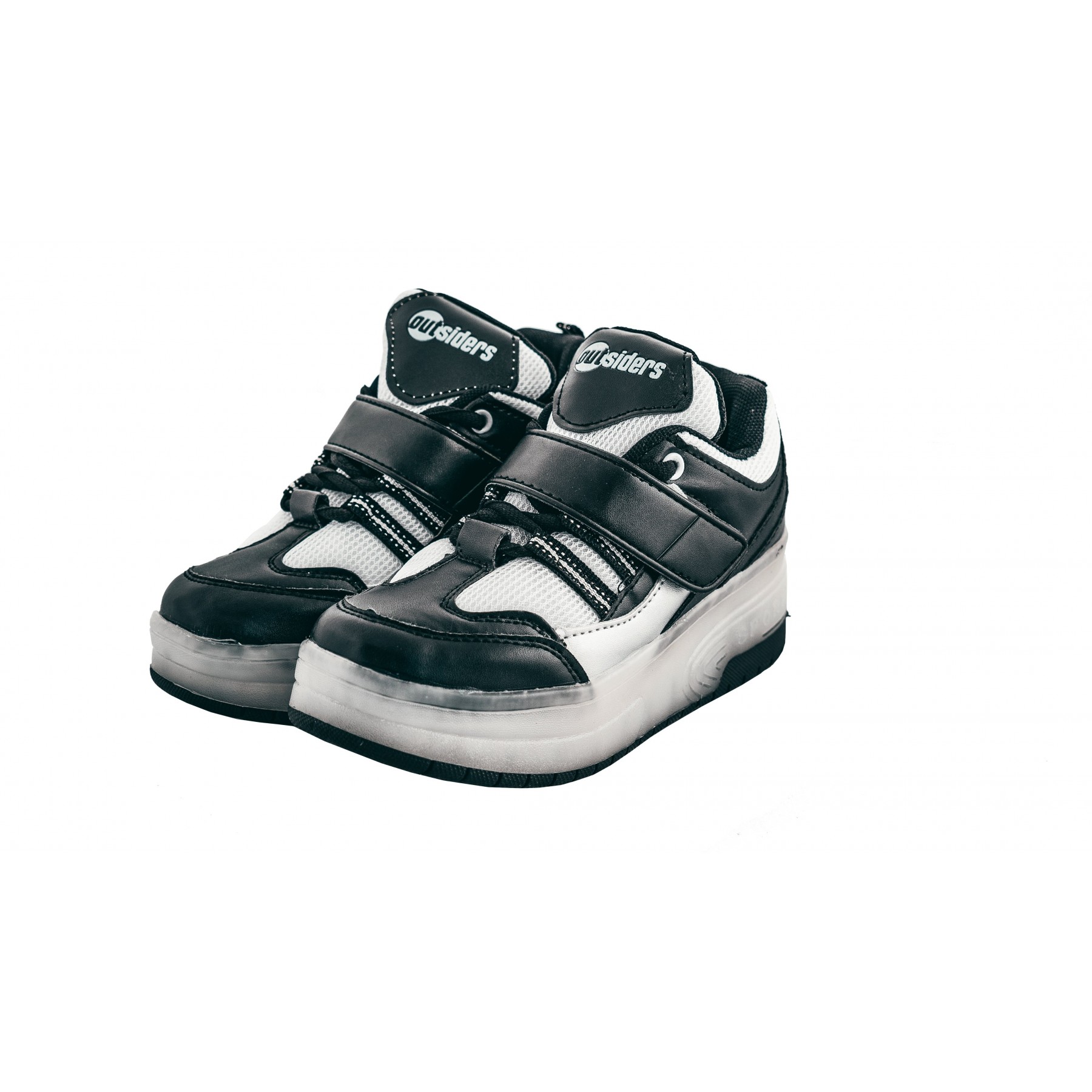 Outsiders - Roller Shoes with LED - Black/Silver (size: 28)
