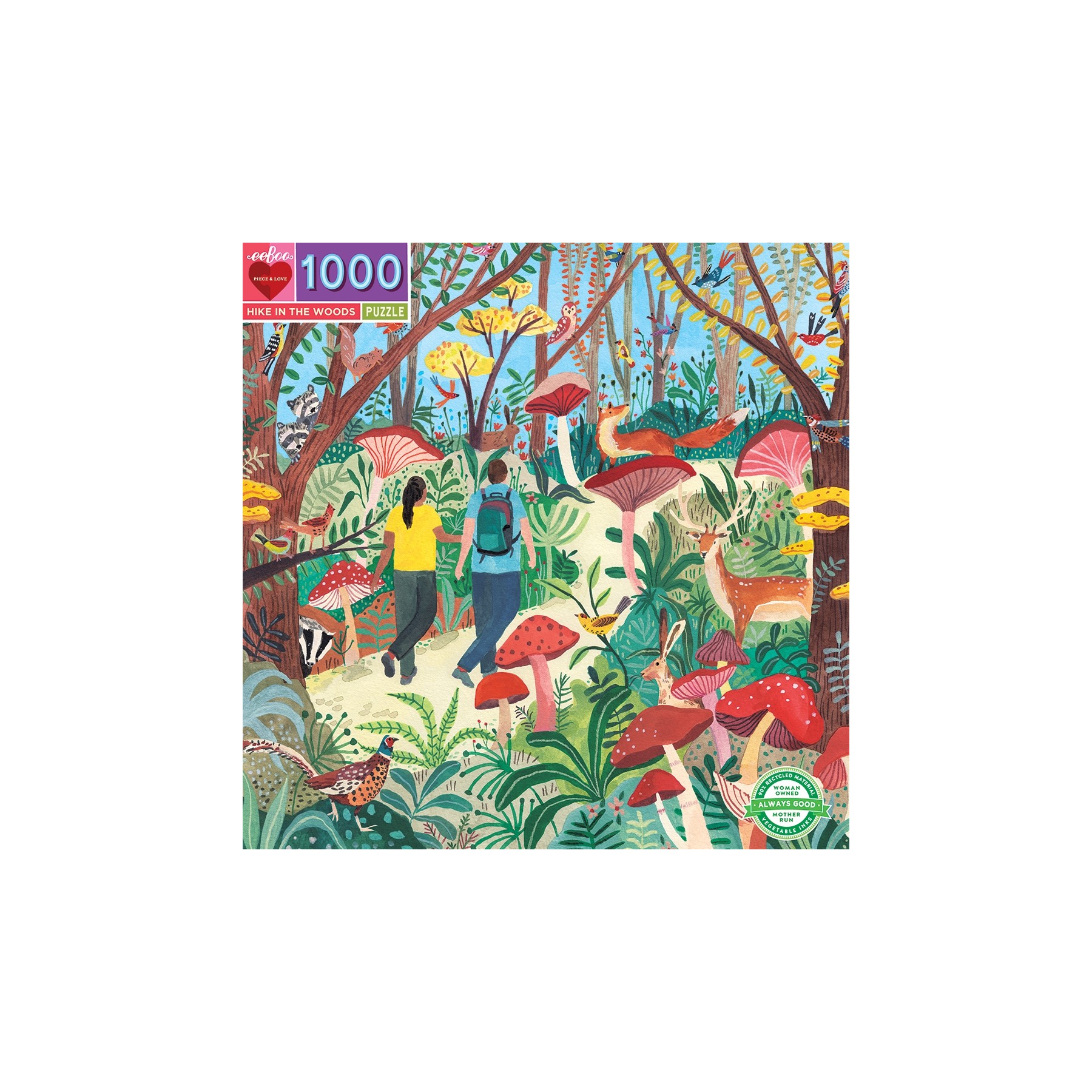eeBoo - Puzzle 1000 pcs - Hike in the Woods (EPZTHKW)