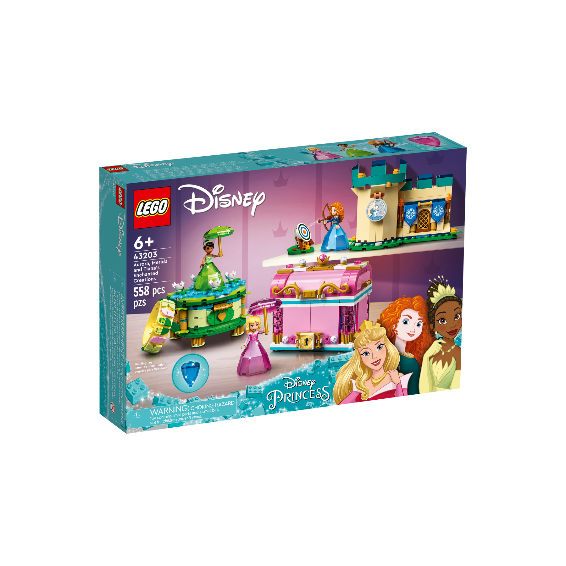LEGO Disney Princess - Aurora, Merida and Tiana’s Enchanted Creations (43203.)
