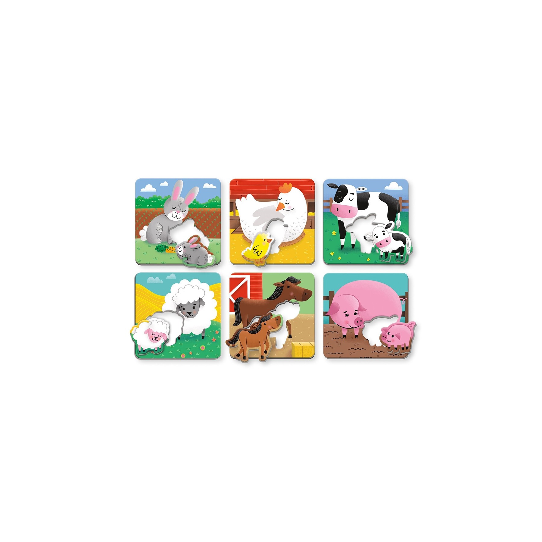 Mudpuppy - Puzzle - Farm Babies I Love You Match-Up - (M63625)