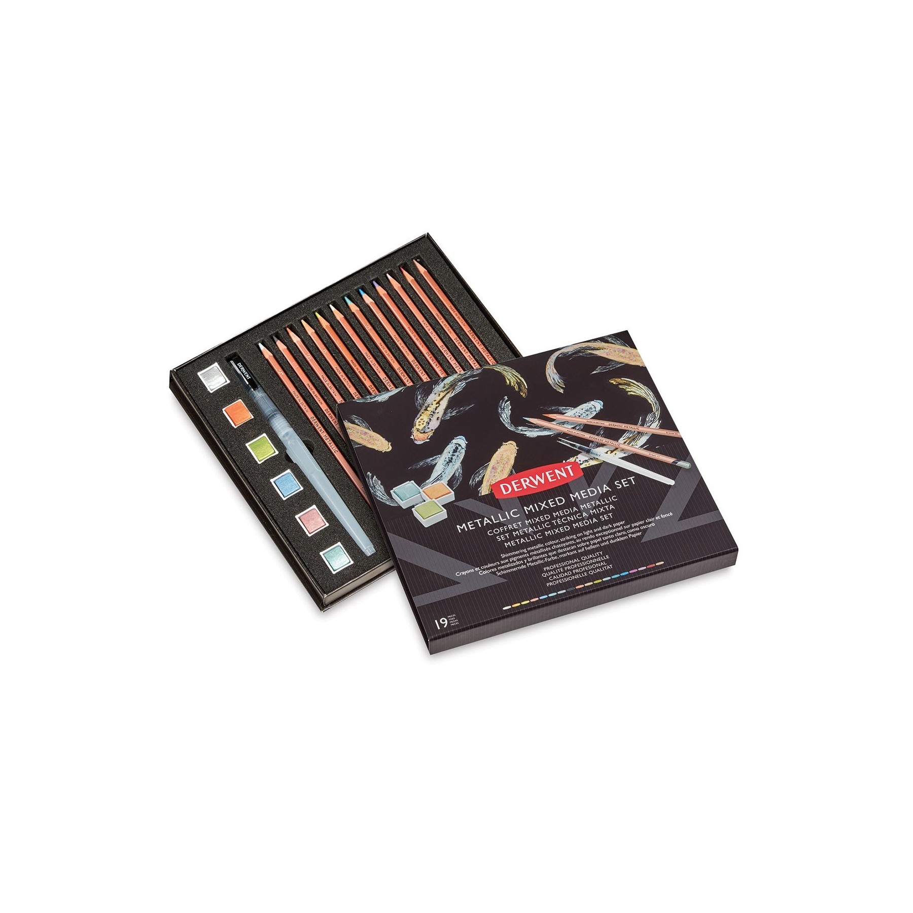 Derwent - Metallic mixed media set