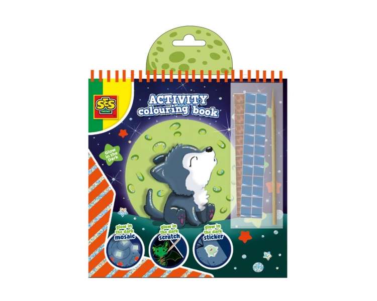 SES Creative - Activity Colouring Book - Glowing 3 in 1 - (S00118)