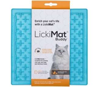 LICKI MAT - Cat Buddy Light Blue 20X20Cm - (785.5350)